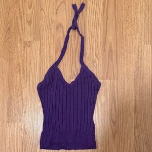 No Boundaries Ribbed Purple Camisole